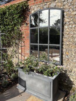 Zinc Soft Tones Bespoke Hand Crafted Garden and Home Mirror zine-garden-mirror
