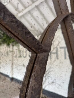 Extra Large Antique Circular Home and Garden Panelled Mirror aged-rustic-tones-mirror